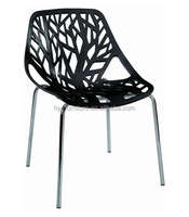 Chaise de salle à manger moderne en polypropylène à dossier haut sans accoudoirs - Pliable et portable pour appartement et restaurant