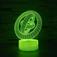 Lampe à Led Illusion 3D personnalisée Veilleuse en acrylique 3d Anime Univers Lampe de Table Chambre d'enfant Veilleuses en acrylique multicolore
