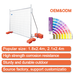 工場カスタム人気のある安価なポータブル群集制御バリア保護アプリケーションオーストラリアの一時的な金属フェンスパネル - Product Image 6
