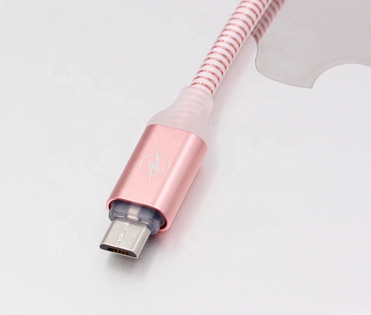 Nuevo diseño 1 M/2 M/3 M/personalizado Micro USB 8 Pin Cable de datos con LED luz para teléfono móvil iPhone