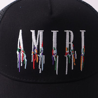 Gorra de béisbol de malla transpirable con bordado de moda, estilo camionero, estampada de verano, de marca de tendencia, con logotipo personalizado, gorras para lotes.