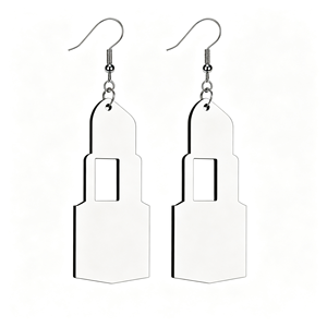 Orecchini a Cerchio Personalizzabili in MDF a Doppia Faccia, con Rivestimento Lucido, Ecologici, per Sublimazione a Trasferimento Termico, Regali Vuoti per Personalizzazione - Product Image 1