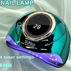 Lampe à ongles UV LED 288W, 63 LED, grand écran tactile LCD, séchage rapide du vernis gel pour salon de manucure - Product Image 2
