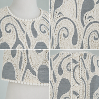 Ensemble 2 pièces d'été pour femme : Haut court sans manches en dentelle crochet Paisley et short moulant taille naturelle, style bohème pour les vacances, avec boutons