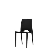Chaise de salle à manger d'extérieur en plastique moderne Nordic Bellini – Design élégant, minimaliste et créatif pour la maison, non pliable, idéale pour les cafés et les salles de conférence