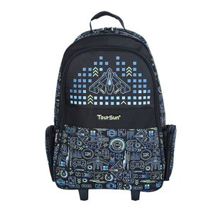 Sac <span class=keywords><strong>à</strong></span> dos scolaire personnalisé avec roulettes, sac <span class=keywords><strong>à</strong></span> dos <span class=keywords><strong>à</strong></span> roulettes pour enfant, poignée rétractable, sac <span class=keywords><strong>à</strong></span> dos de voyage pour étudiant, sac <span class=keywords><strong>à</strong></span> dos scolaire - Product Image 2