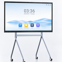 Tableau interactif intelligent Cuhub 55/65/75 pouces 4K avec 40 points tactiles, caméra 4800MP, double système d'exploitation (Android/Windows), cadre en aluminium