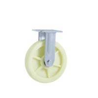 Fabricant professionnel de roulettes, roulettes pivotantes à frein en PP blanc, robustes, 4/5/6/8 pouces