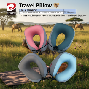 Cuscino a U in Memory Foam per il Collo, Supporto da Viaggio a Forma di Cammello - Product Image 1
