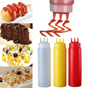 1Pcs 650ml Empty Plastic <b>Sauce</b> Squeeze Bottles Refillable Condiment Containers With Graduated For Salad Dressing BBQ Oils - Product Image 4