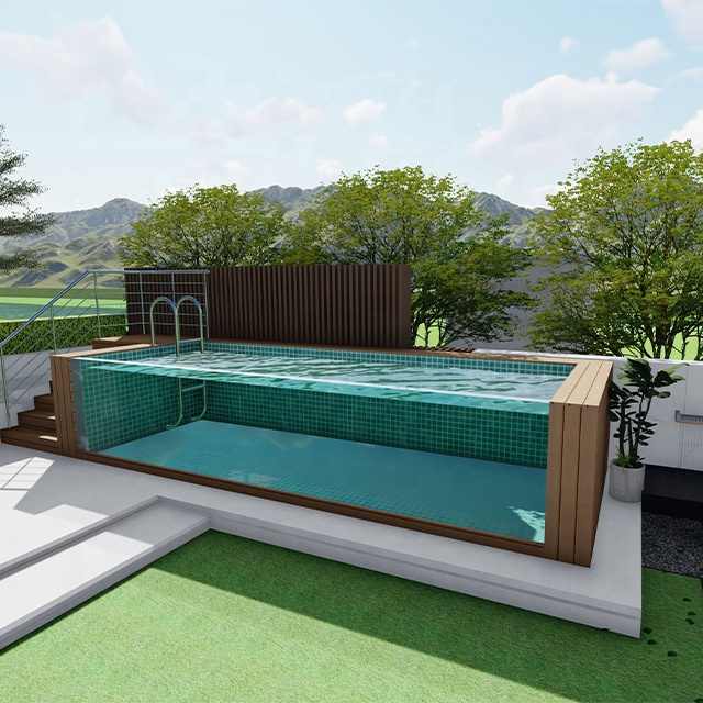 Transparent Prefab Swimming Pool - High Light Transmission