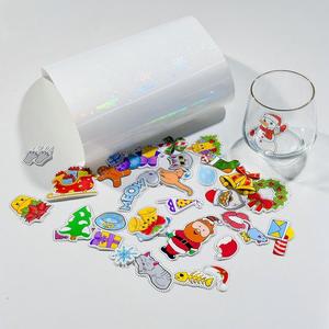 Rollo de Vinilo Holográfico Autoadhesivo Impermeable para Impresión de Gráficos de Copos de Nieve, Material Imprimible en Blanco para Impresoras de Inyección de Tinta - Product Image 5