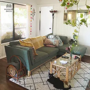 Kanepe set mobilya oturma odası l şekli kanepe kumaş nordic eckroom eckhohoekbank OEM ODM özelleştirme fiyat