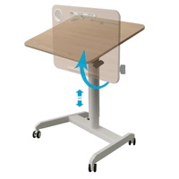 Podium de bureau interactif à jambe unique réglable Table de discours d'enseignant mobile verticale populaire hauteur inclinable pour salle à manger chambre