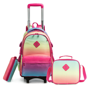Mochila con Ruedas para Niñas, Mochila Escolar con Ruedas para Niñas, Mochila con Ruedas con Lonchera, <span class=keywords><strong>Maleta</strong></span> de Viaje para Niños - Product Image 1