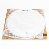 Tête de batterie OEM/ODM 10'' blanche double couche 60 mailles haute élasticité avec service d'impression de logo personnalisé disponible