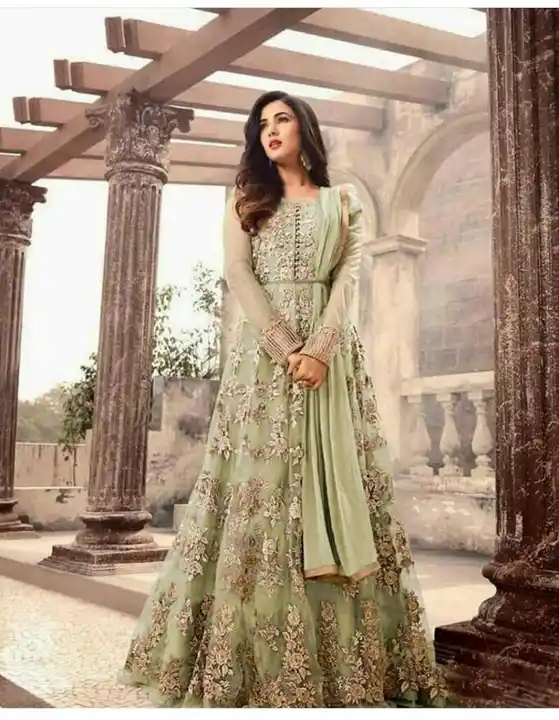 Anarkali Long Gown Beautiful Fancy Cotton Ladies Gowns For Party Wear at Rs  1600 in Surat
