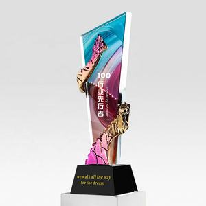 Trophée en verre de cristal récompense des cadeaux souvenirs de la Chine en gros trophée de Plaques bon marché d'usine pour le sport - Product Image 4