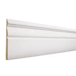 Enveloppe coloniale plinthe de garniture de porte en MDF apprêté blanc 3 1/2 ''* 8 'taille
