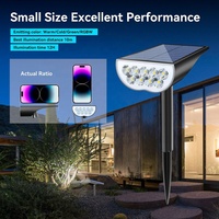 Extérieur 2000mah RGB télécommande grand 9 LED Spot solaire extérieur IP65 étanche lampes de jardin solaires pour cour jardin porche