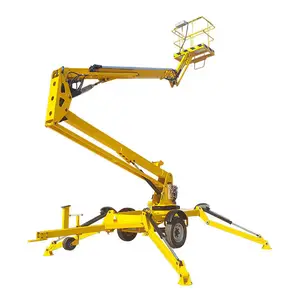 16m Motorized Arm Folded Mobile Small Lift Table Articulating Cherry Picker Boom Lift For Sale
