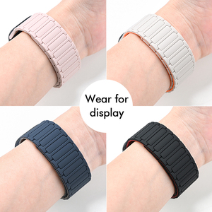 Correa de reloj de <span class=keywords><strong>precio</strong></span> al por mayor para <span class=keywords><strong>Apple</strong></span> <span class=keywords><strong>Watch</strong></span> <span class=keywords><strong>Se</strong></span> 38MM 49MM correas de reloj coloridas magnéticas de silicona - Product Image 5