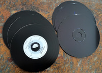 Disque vinyle de 12 cm de diamètre, style CD, avec impression de données de chargement, comme un disque vinyle (LP) et dos noir, fabrication