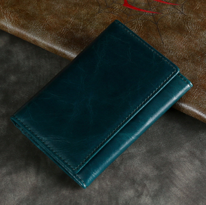 กระเป๋าสตางค์ RFID แบบมินิมอล หนังแท้ สำหรับใส่บัตรเครดิต - Product Image 1