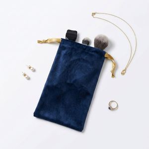 Custom Logo Printed Velvet Jewelry Bag Drawstring Gift <b>Perfume</b> Storage Velvet Bag <b>Mini</b> Travel Jewelry Bag String Bag Drawstring - Product Image 4