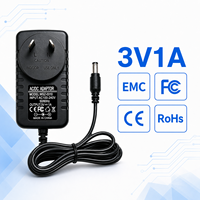 Adaptateur secteur universel 3V 1A 3W 1000mA à commutation AC/DC avec spécifications multi-pays personnalisables pour la vente en gros