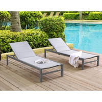 Chaise longue de jardin en aluminium de style moderne, excellente qualité, prix avantageux