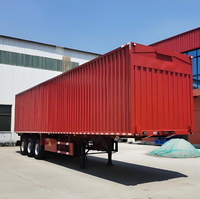 Semi-remorque fourgon fermé en acier Chitu durable à 3 essieux avec porte latérale pour le transport de marchandises sèches sur le marché africain, capacité de charge de 70000 kg