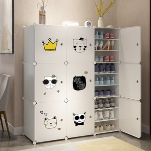 Simple Shoe Cabinet Multi Layer Dustproof Storage For Home Bedroom Entryway <b>Plastic</b> Stackable Design - Product Image 3