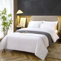 Usine Chinoise Grande Promotion OEM Parure de Lit Broderie 100 % Coton pour Hôtels – Housse de Couette et Drap Plat