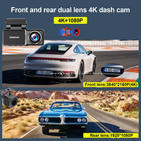 Fabricant de caméra de voiture 4K + 1080P avant et arrière double objectif Wifi Gps Dash Cam 4k hd voiture boîte noire caméra de tableau de bord voiture Dvr 4k Dashcam