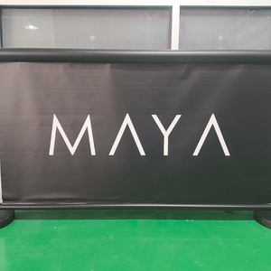 Özel toptan PVC/örme kumaş çit afiş hafif örgü su geçirmez taşınabilir geri çekilebilir UV dayanıklı yol kenarı bariyer - Product Image 2