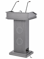 Pupitre numérique de conférence avec double microphone et haut-parleur pour l'école, l'université, la salle de conférence, la table d'enseignant