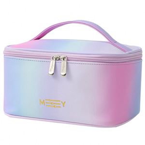 Free Sample Travel <b>Makeup</b> Bag With 5 Removable <b>Cases</b> Large Cosmetic <b>Case</b> Make up Organizer With Strap and Multiple Storage - Product Image 5