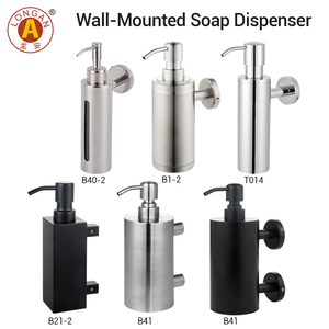 Dispenser per <span class=keywords><strong>Sapone</strong></span> Liquido e Lozione Corpo Personalizzato in Acciaio Inox Oro Nero Bianco da Parete per <span class=keywords><strong>Bagno</strong></span> - Product Image 2
