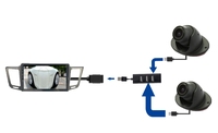 Caméra de voiture latérale gauche et droite USB étanche IP67 5V pour voiture/camion/bus/pickups/camping-car/camping-Car/RV/SUV