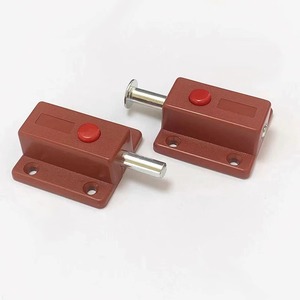 Loquet à ressort en plastique pour porte, verrou automatique à bouton-poussoir pour armoire et fenêtre, design minimaliste, installation facile, usage domestique - Product Image 2