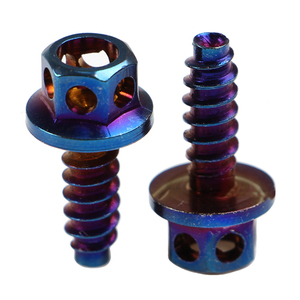 Bu Lông Titan Bị Cháy Bu Lông Titan Mặt Bích 12 Điểm M6x1.0 M2.5 1/4 Đầu Phẳng Màu Xanh Dương Bị Cháy M4 M10 - Product Image 3