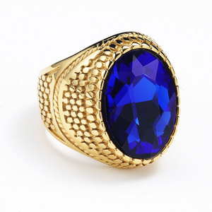 Beautiful <strong>Size</strong> <strong>11</strong> Anti Tarnish Fashion Stainless Steel Diamond Indian Jewelry Men's Gold <strong>Ring</strong> That Is Large in Shape - Product Image 3