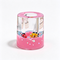 Minuteur à sable liquide mignon avec figurine animale de dessin animé, pot à stylos à sable mouvant scintillant, organisateur de bureau, décoration, cadeau