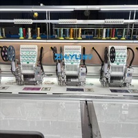 Machine à broder automatique ZHIYU à 12 têtes et 9 aiguilles, haute vitesse 1500 tr/min, usage commercial, avec dispositifs de double paillette et de cordonnage