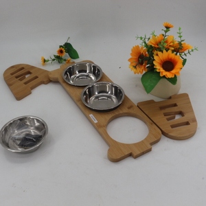 Fabricante atacado Food Drinking <span class=keywords><strong>Bowl</strong></span> <span class=keywords><strong>Dog</strong></span> <span class=keywords><strong>Bowl</strong></span> OEM Logotipo Madeira para Cães - Product Image 4