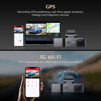Caméra de tableau de bord de voiture LINGDU C34 avec écran 3,18'', 4K, 3 canaux, GPS, Wifi 5G, enregistreur vidéo de conduite, boîte noire de voiture