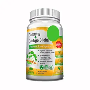 Oem Ginkgo Biloba 500Mg Capsule Health Food Ondersteunt Hersen-En Geheugenfunctie