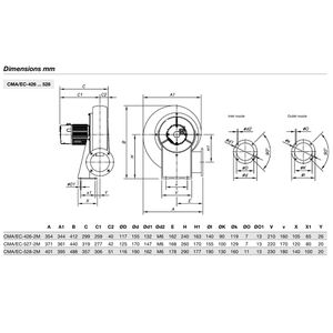 Ventiladores centrífugos de presión media monofásicos de 230 V 50/60 Hz de la marca SODECA, nuevos, resistentes al agua y a prueba de agua. - Product Image 3