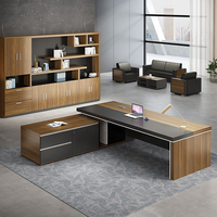 Ensemble Complet de Bureau de Direction Exécutif Simple en Bois